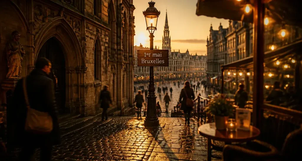 1er mai bruxelles que faire : vue Grand-Place au golden hour