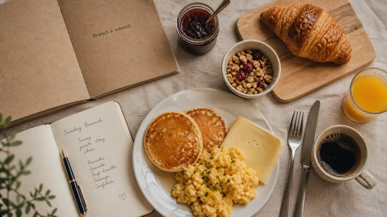 Brunch Paris : table brunch à volonté à Bruxelles, pancakes et œufs