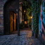 Bruxelles insolite : passage caché dans une impasse pavée à Bruxelles