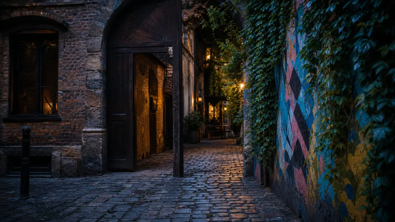 Bruxelles insolite : passage caché dans une impasse pavée à Bruxelles