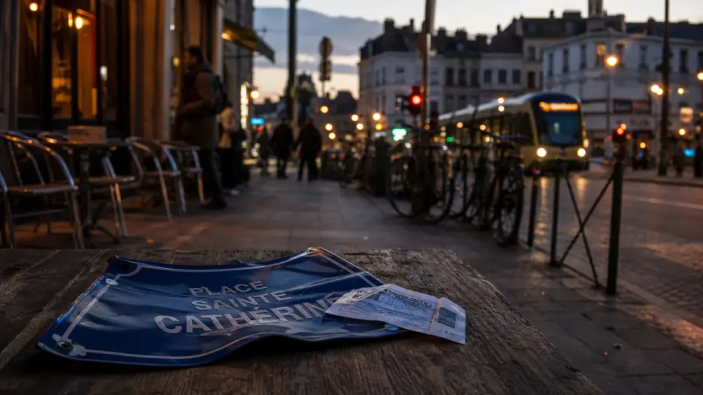 Bruxelles quartiers : rue et place animées, trams et terrasses