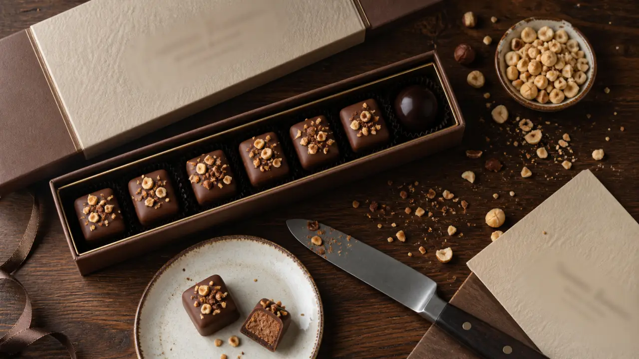 Chocolat en Belgique : pralines belges à Bruxelles sur fond cacao
