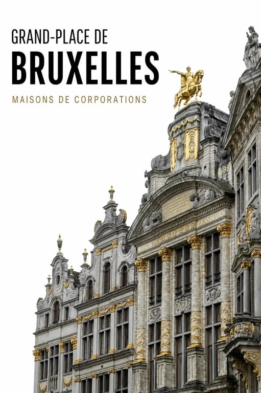 Grand Place Bruxelles bâtiments des corporations avec pignons, dorures et statues
