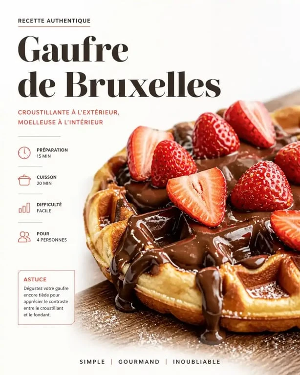 Gastronomie bruxelloise : gaufre traditionnelle pour un week-end à Bruxelles