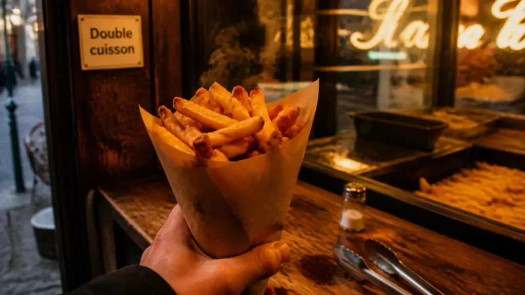 Friteries bruxelles : frites belges fumantes et croustillantes