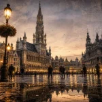 Grand-Place de Bruxelles : Hôtel de Ville et Maison du Roi, bâtiments gothiques et maisons de corporations