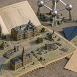 Mini europe à Bruxelles : billets et maquette Atomium au Heysel