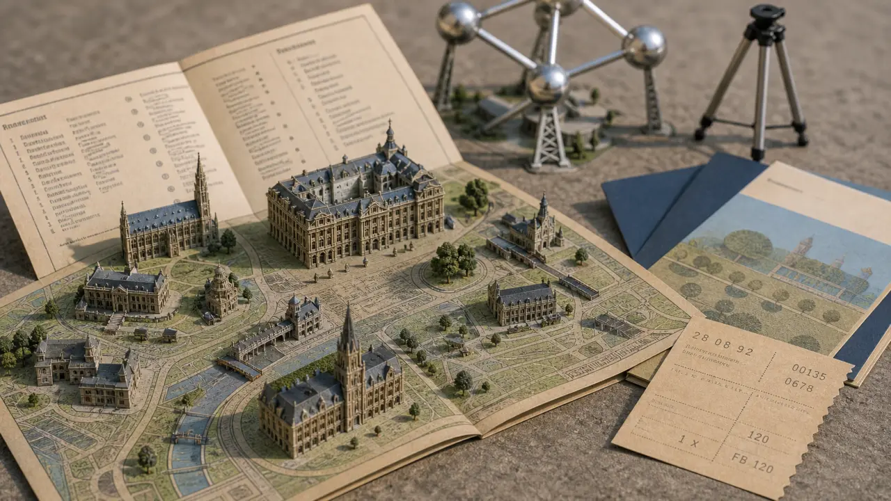 Mini europe à Bruxelles : billets et maquette Atomium au Heysel
