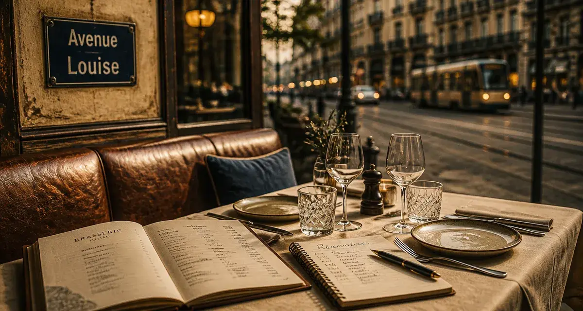 Restaurants avenue Louise Bruxelles : table de restaurant en ambiance chaleureuse