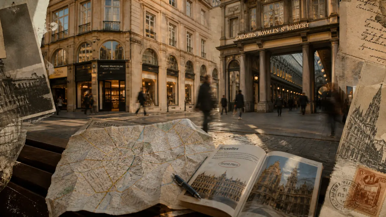 Visiter Bruxelles avis : vue Grand-Place et galeries couvertes