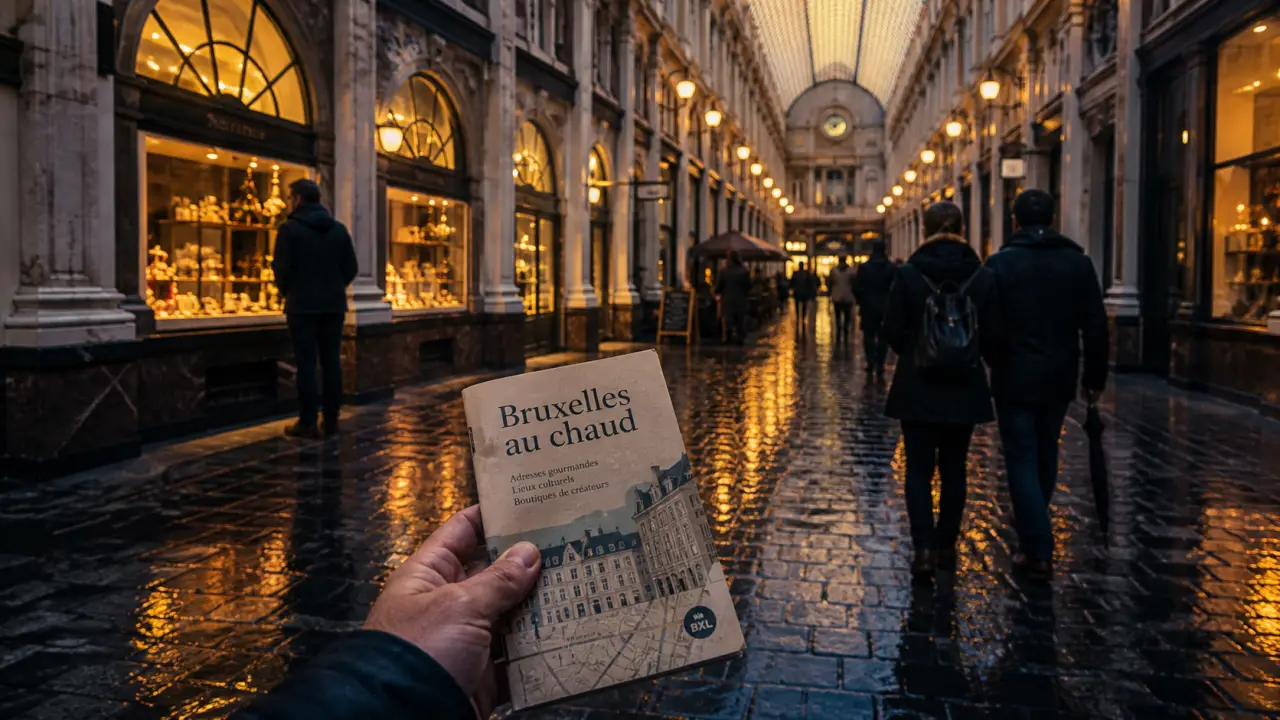 Visiter Bruxelles sous la pluie : Galeries Royales Saint-Hubert, sous la pluie