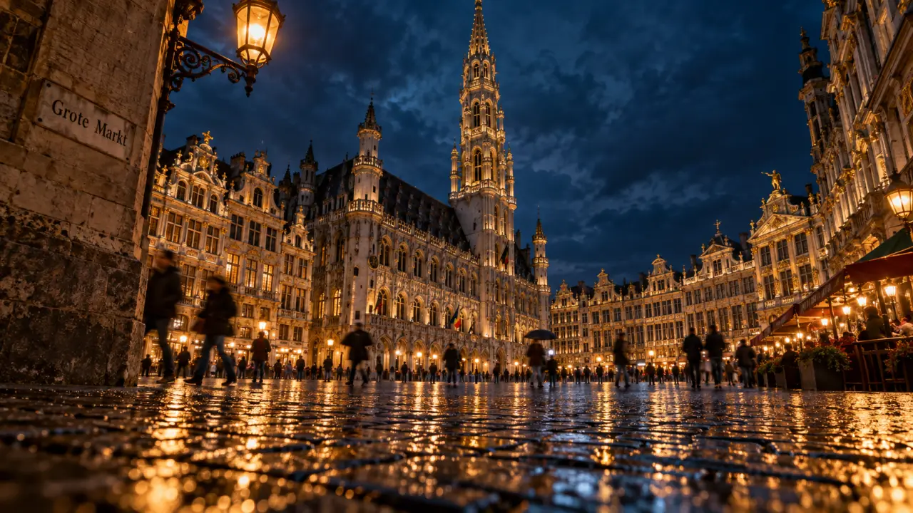 Avis sur grand place de bruxelles : Grand-Place de Bruxelles de nuit, Hôtel de Ville