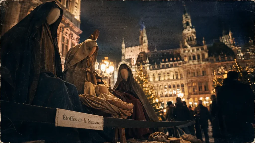 La crèche de la Grand-Place de Bruxelles : œuvre textile, vandalisme et retrait annoncé pour 2026