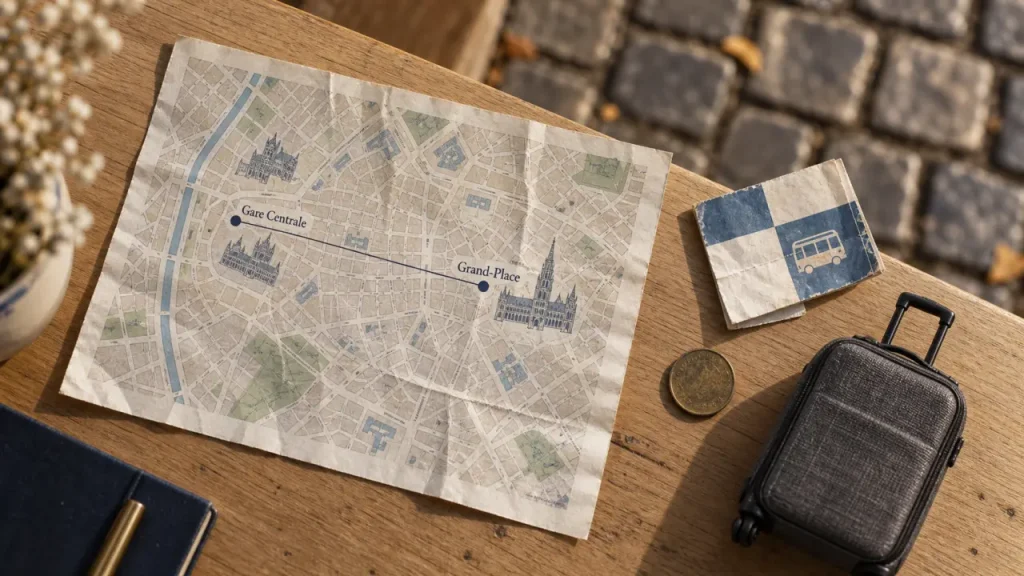 2 km entre Bruxelles-Central et la Grand-Place : marche, bus ou taxi ?
