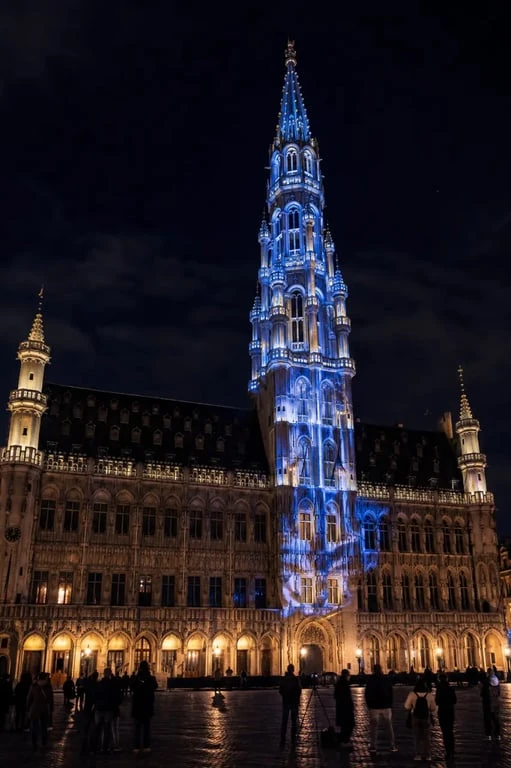 Grand Place Bruxelles concert pendant un spectacle son et lumière sur la Grand-Place de Bruxelles