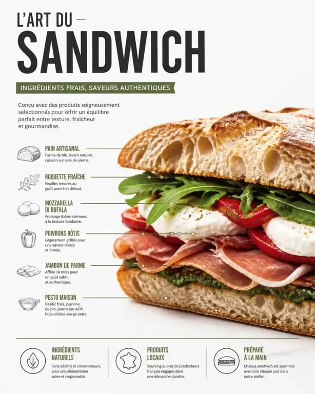 Sandwich artisanal, une option de restaurant pas cher à Bruxelles