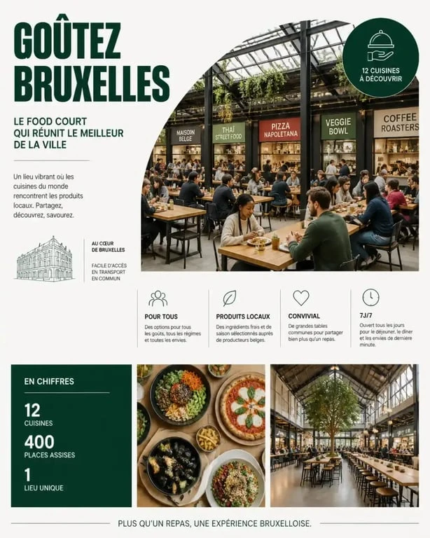 Wolf food court, lieu incontournable pour manger pas cher à Bruxelles