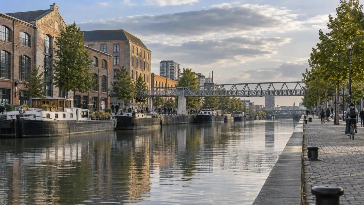 Quartier Molenbeek Bruxelles autour du canal et du patrimoine industriel