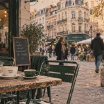 Quartier bobo Bruxelles, place du Châtelain : terrasse et façades