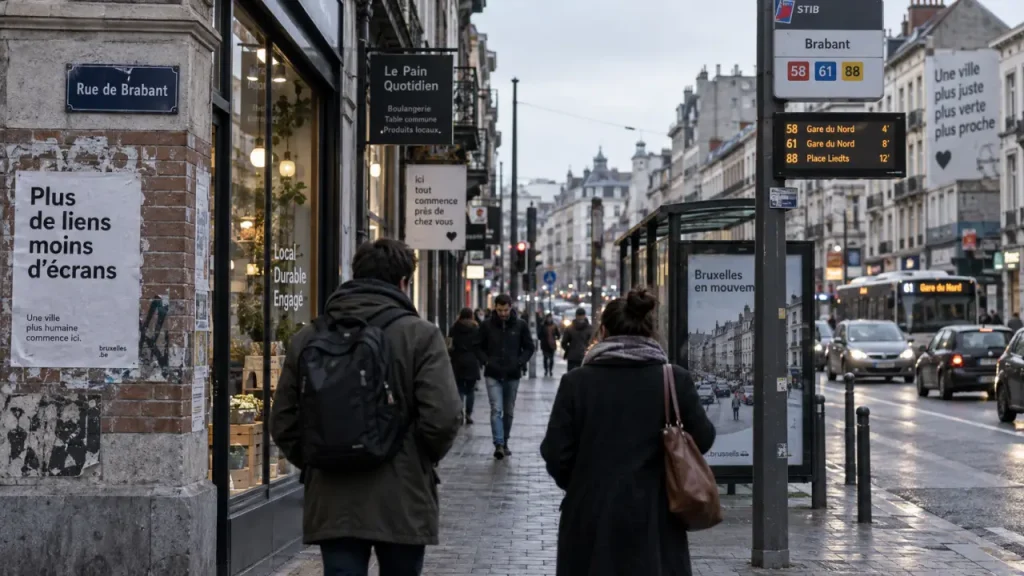 Quartier brabant bruxelles, rue de Brabant à Bruxelles vers Rogier et Liedts