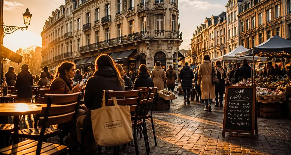 Quartier du Châtelain Bruxelles : façades Art nouveau et marché animé