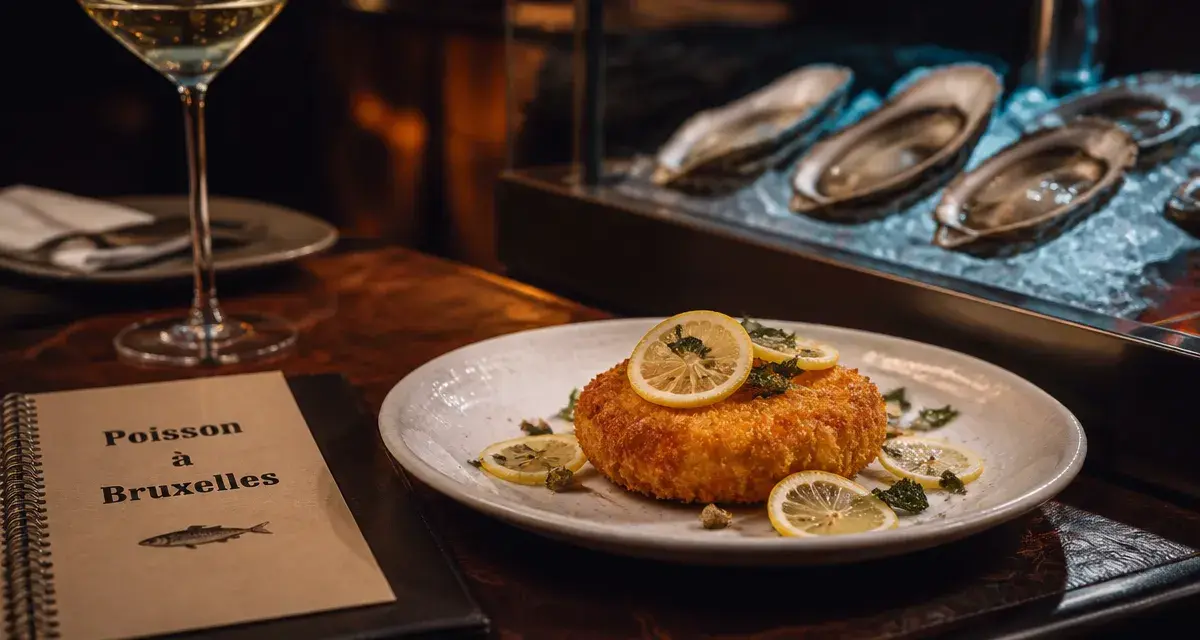 Restaurants poissons Bruxelles : assiette de poisson et écaillers à Bruxelles