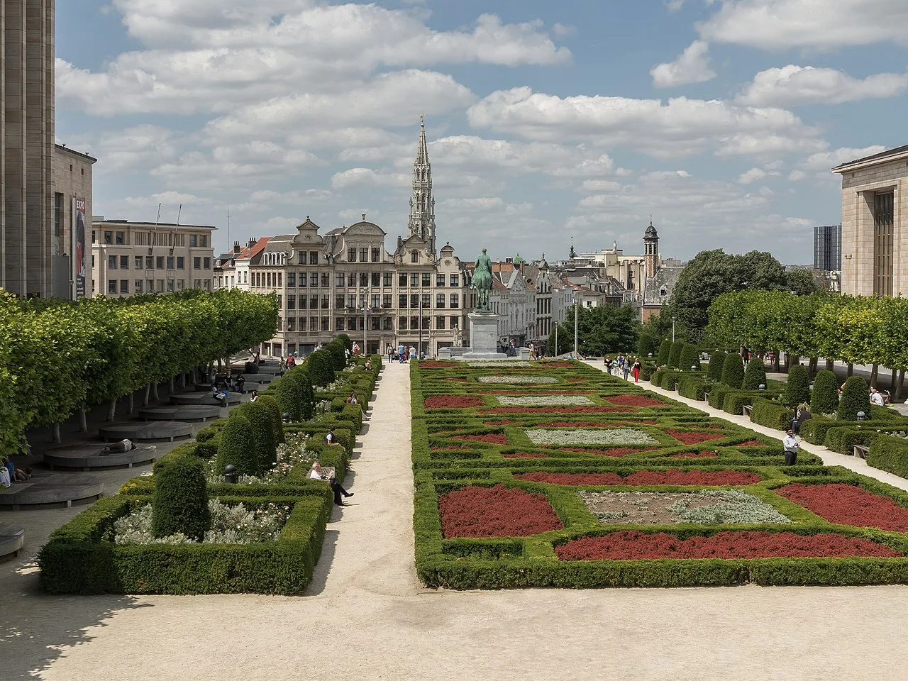 Jardin du Mont des Arts : paysage du jardin