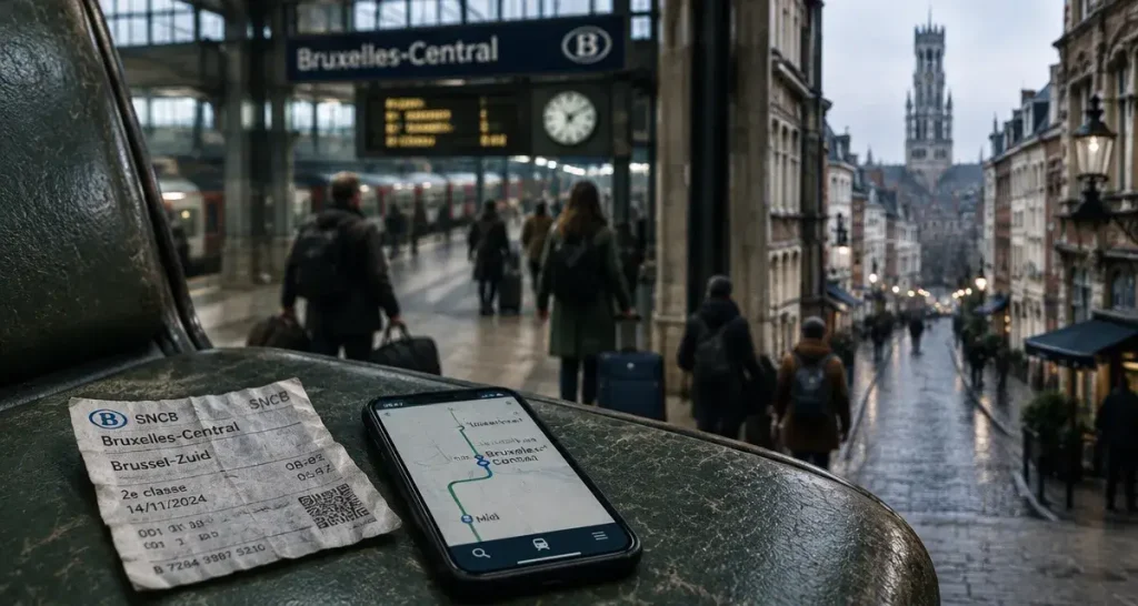 Visiter autour de Bruxelles : ticket SNCB et plan sur smartphone en gare, sans voiture