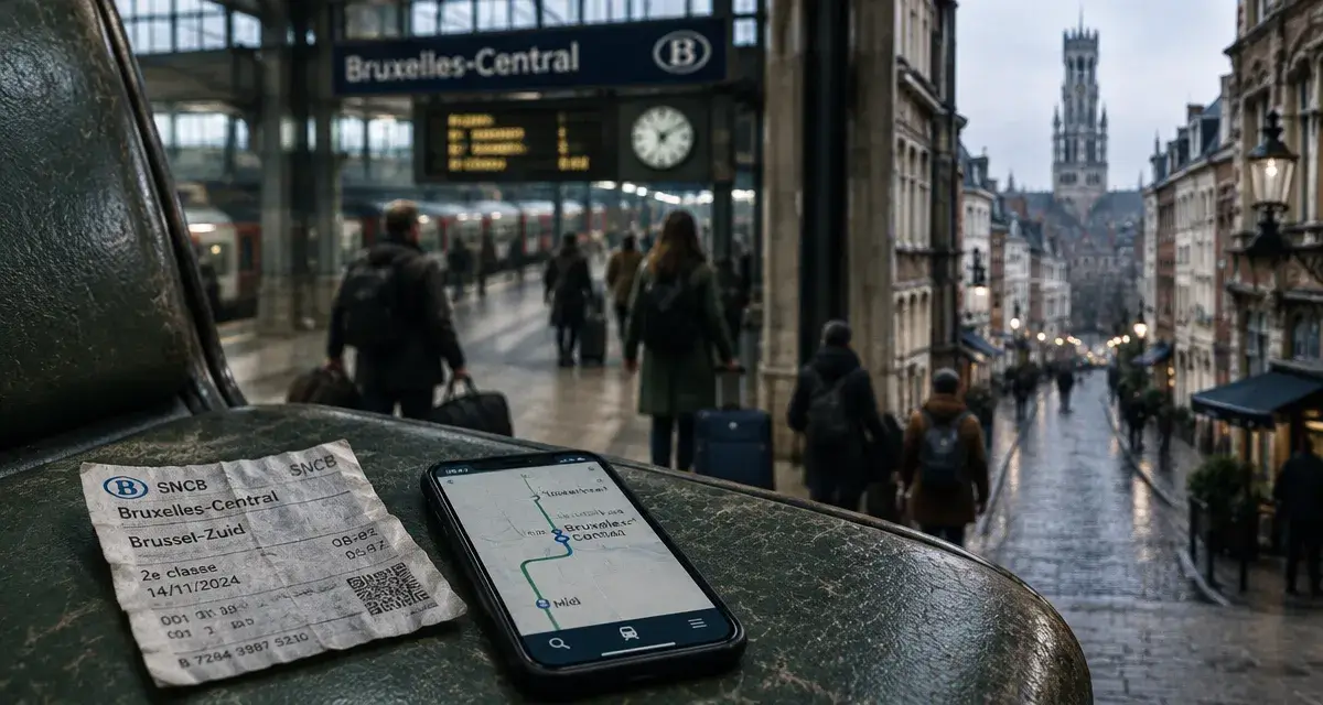 Visiter autour de Bruxelles : ticket SNCB et plan sur smartphone en gare, sans voiture